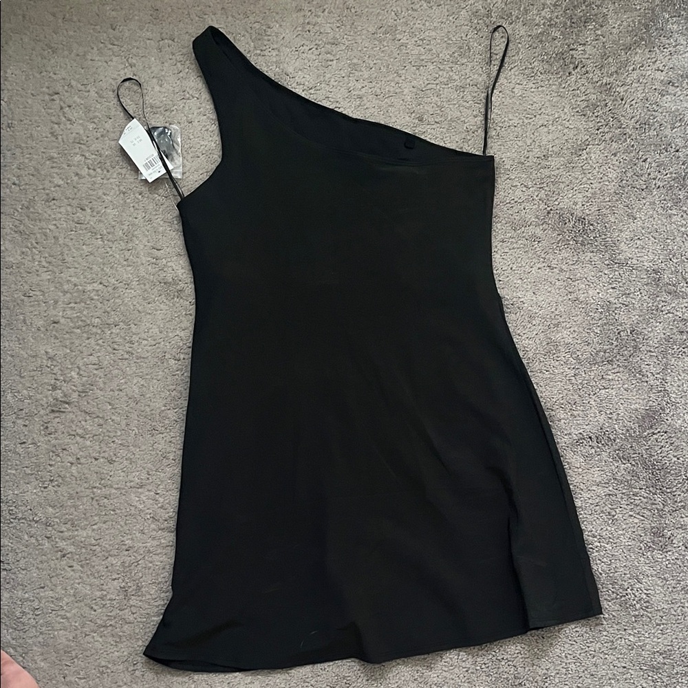 Abercrombie & Fitch Black One Shoulder Dress